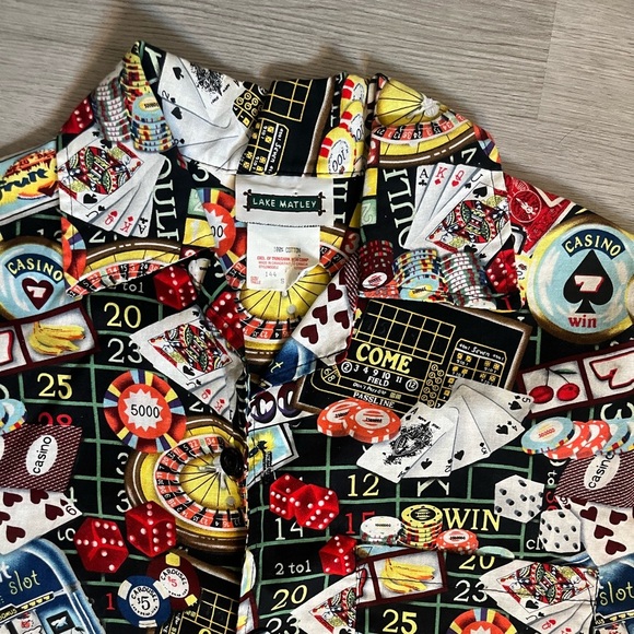 Lake Matley Casino Button Down Shirt - Picture 1 of 8